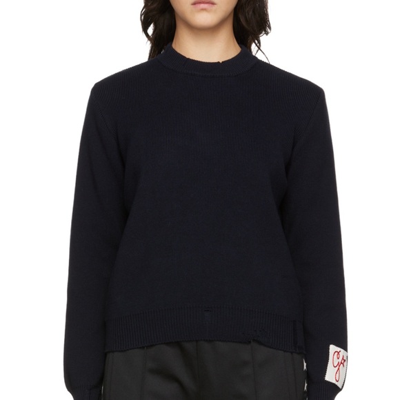 Golden Goose distressed navy sweater (xs) - Picture 3 of 5